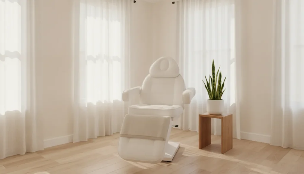 Sunlit Orlando consultation room prepared for a laser hair removal visit